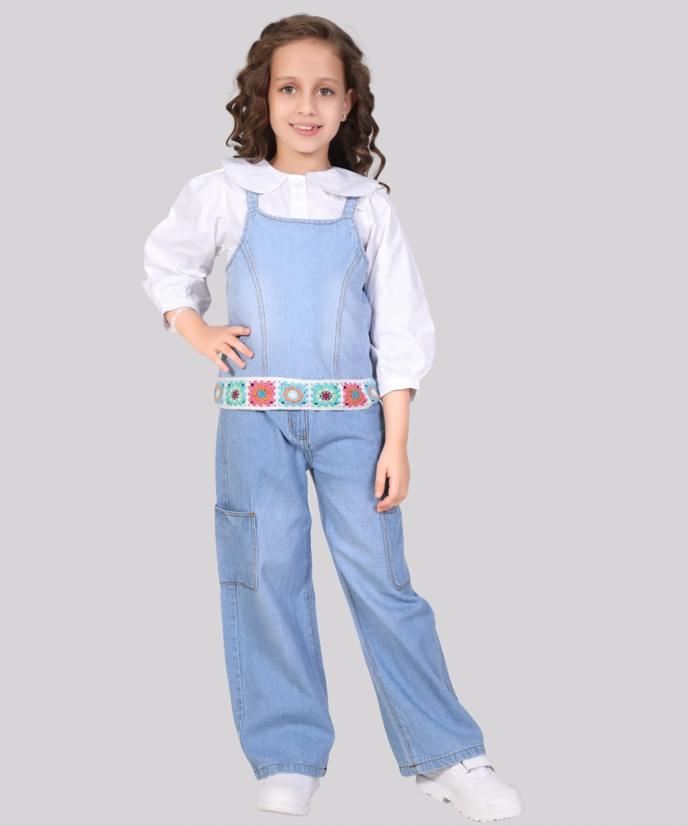 Little Kangaroos Girl's Denim Jeans - Blue