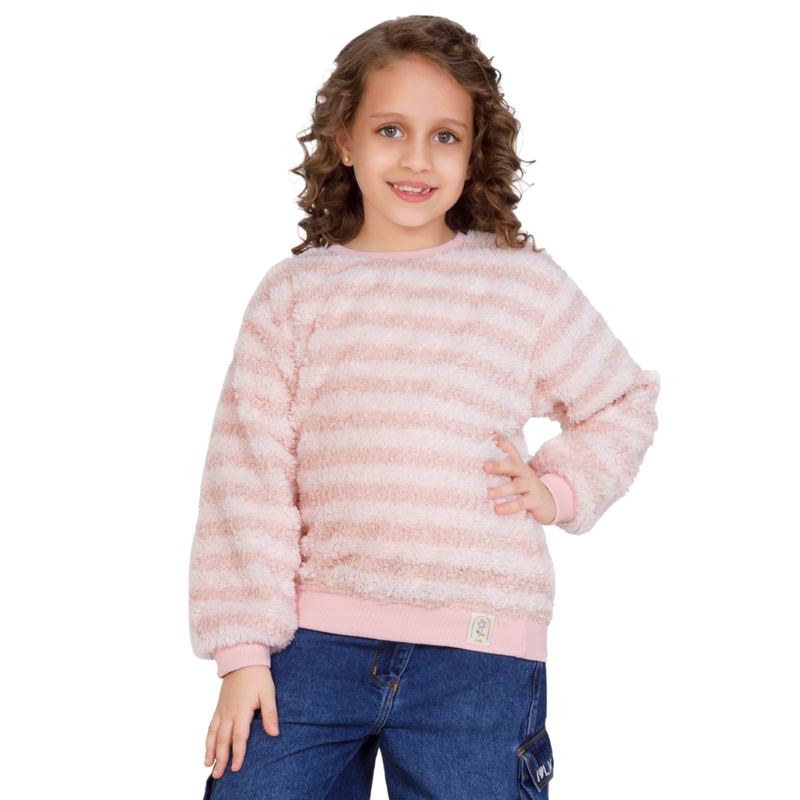 Little Kangaroos Girls Fleece Sweater - Pink