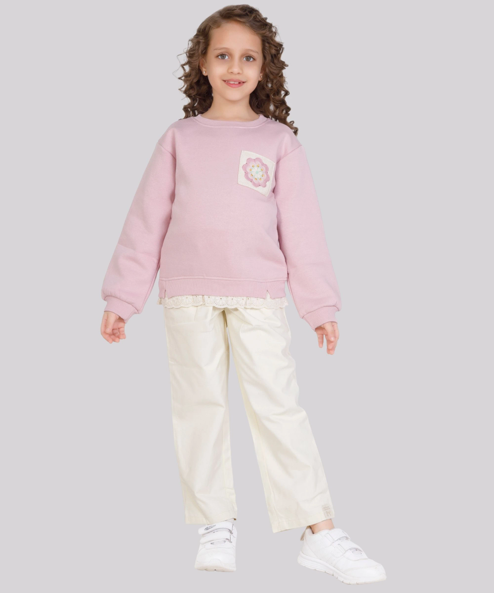 Little Kangaroos Girls Denim Jeans - Cream