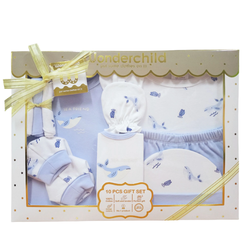 Wonderchild Baby Boy's 10pcs Clothing Gift Box