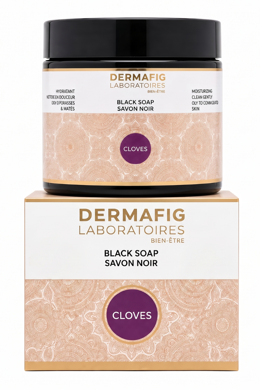 Dermafig - Moisturizing Black Soap - Cloves - 150 ml