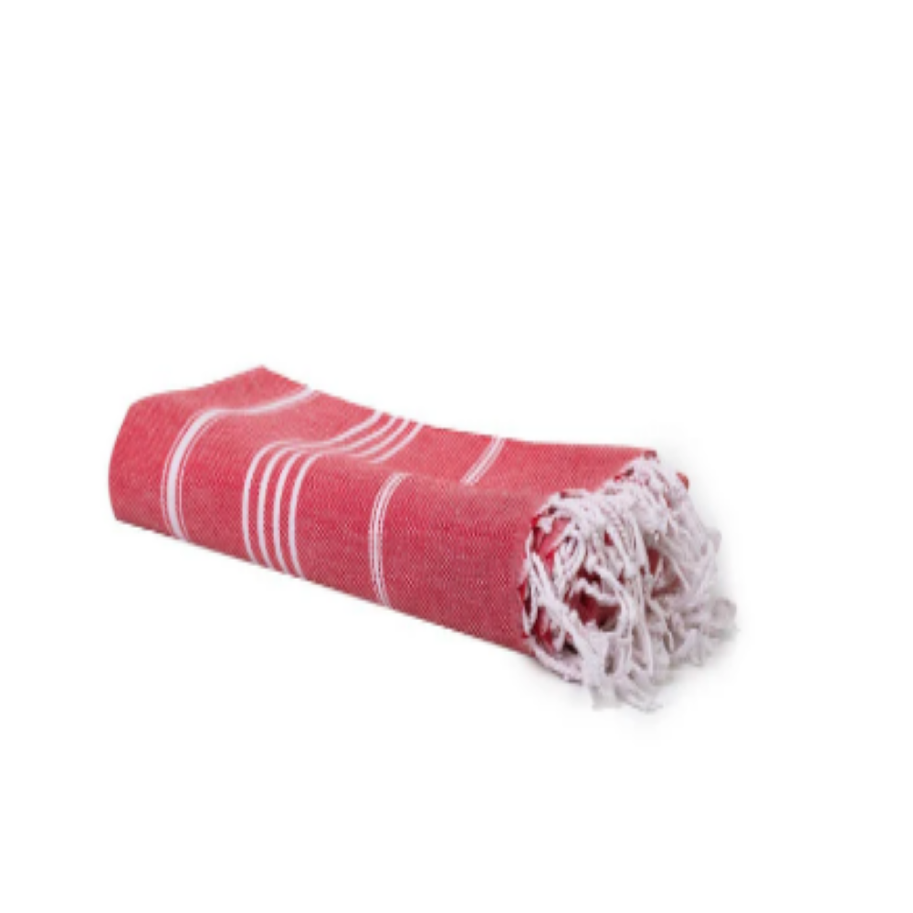 Hammam Corner - The Line Beach Towel - Red