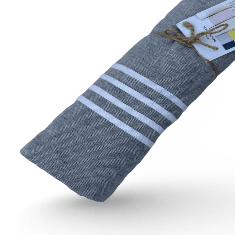 Hammam Corner - The Line Beach Towel - Grey