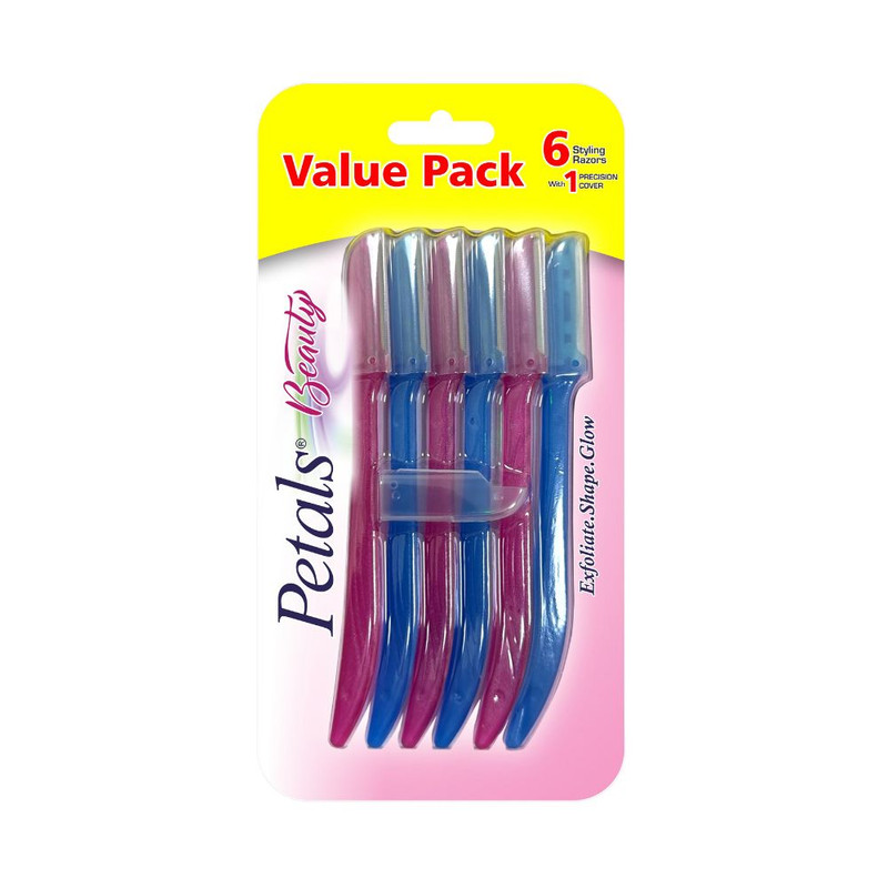 Petals - Facial & Eyebrow Razor - 6 Pcs