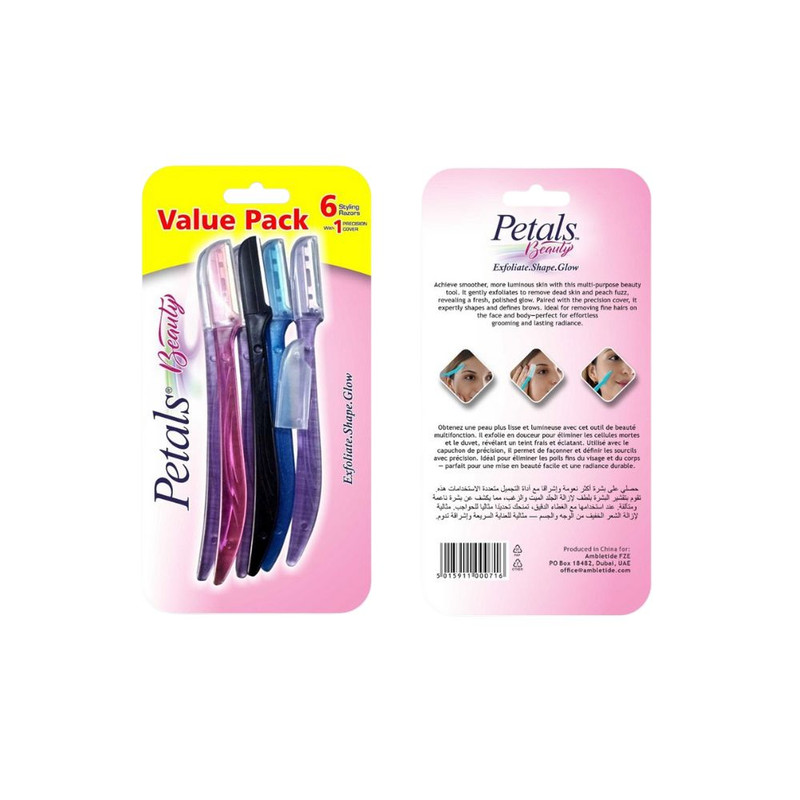 Petals - Facial & Eyebrow Razor - 6 Pcs