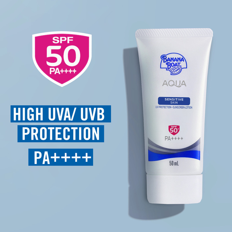 Banana Boat - Aqua Sensitive Sunscreen Lotion SPF50+ - 50 ml