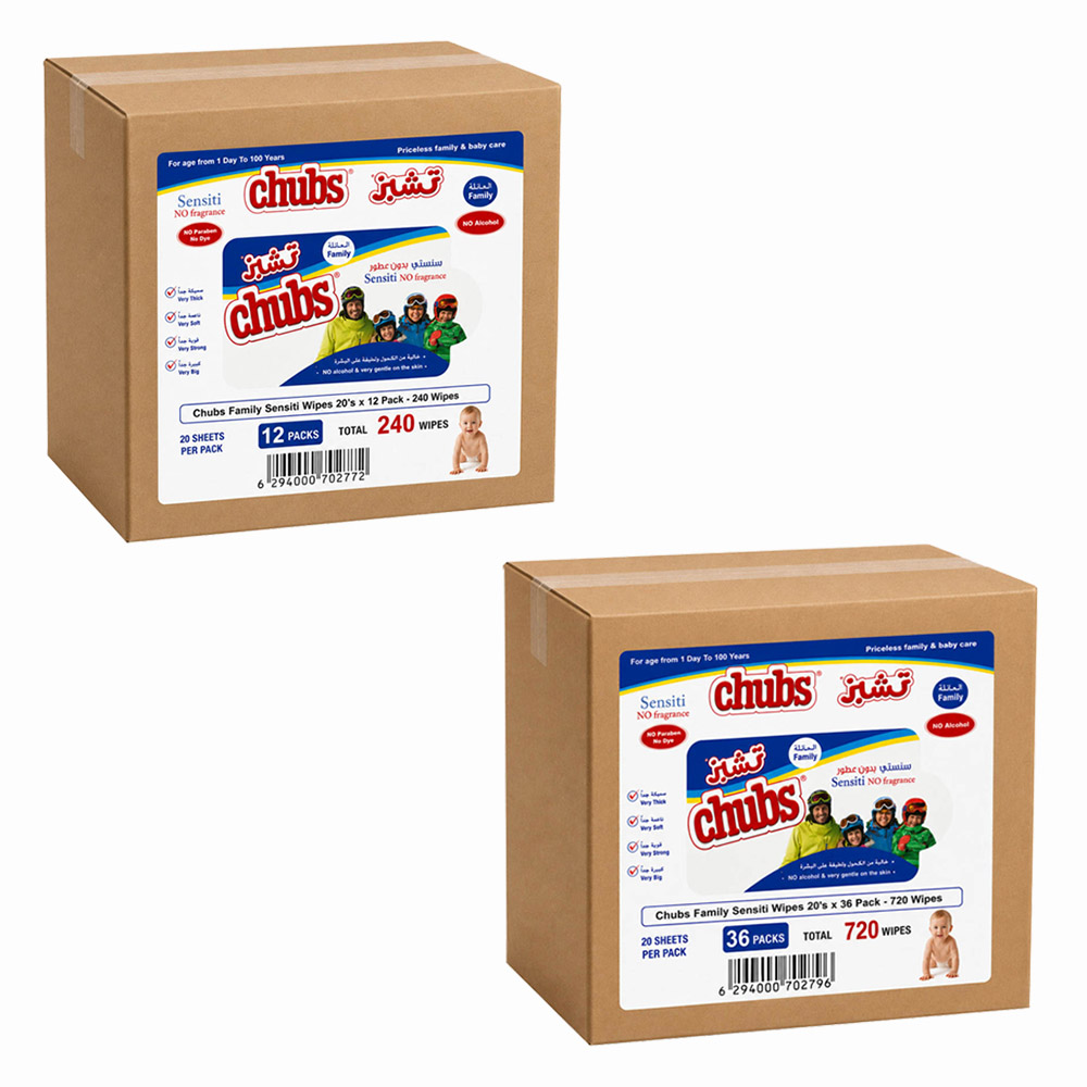 Chubs - Family Sensitive Wet Wipes