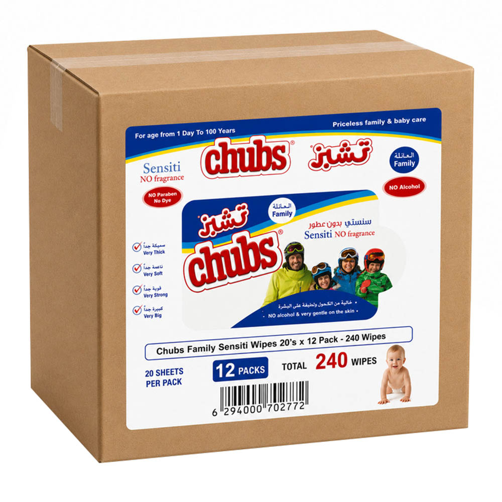 Chubs - Family Sensitive Wet Wipes