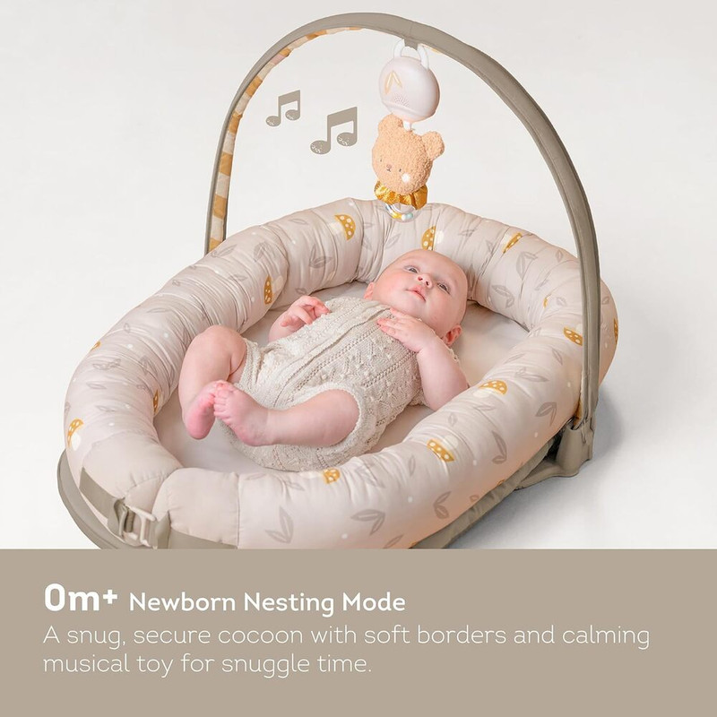 Taf Toys 2-In-1 Little Explorer Activity Lounger - White/Grey