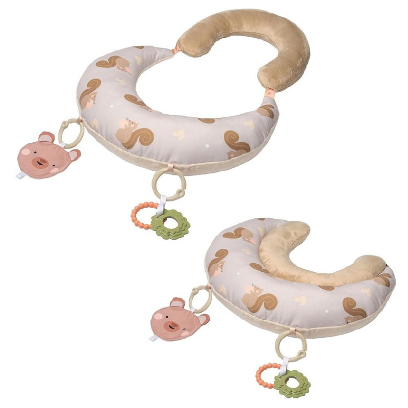 Taf Toys 2-In-1 Tummy Time First Activity Pillow - Multicolor