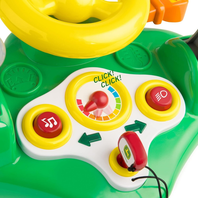 John Deere - Busy Driver Steering Wheel Early Learning Toy - Multicolor