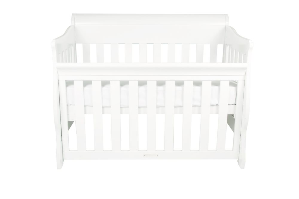 babyhood Amani Sleigh Cot - White