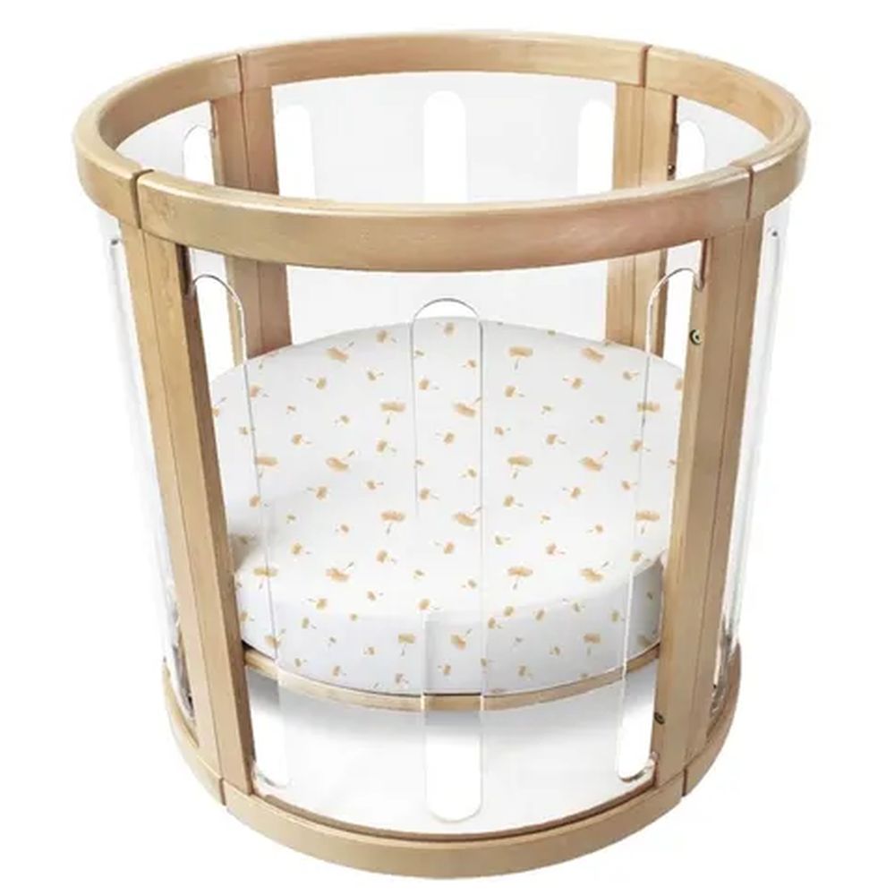 Babyhood Amani Bebe Round Cot Fitted Sheet Only - Dandelion