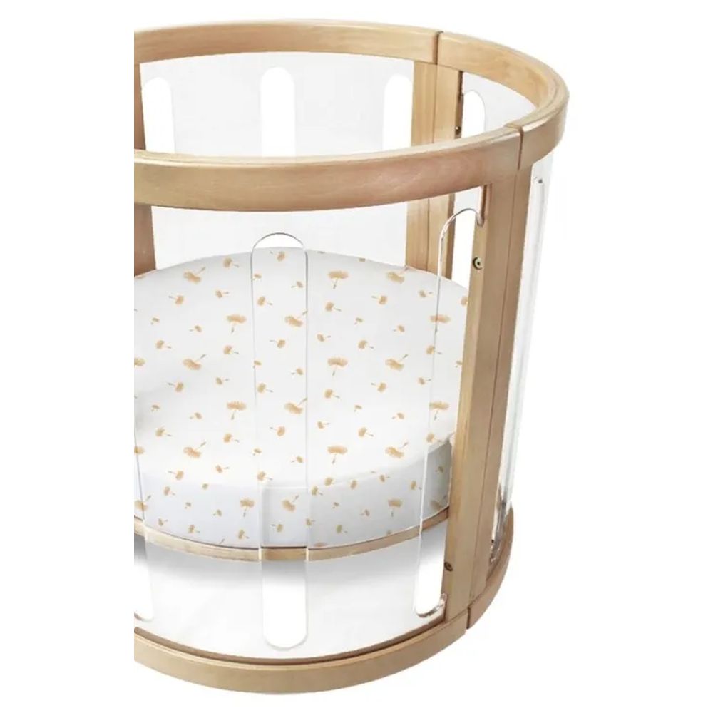 Babyhood Amani Bebe Round Cot Fitted Sheet Only - Dandelion