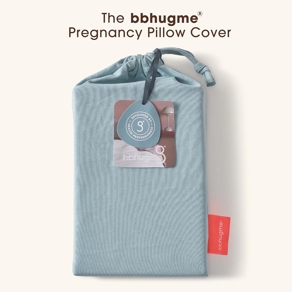 BBhugme - Organic Pregnancy Pillow Replacement Cover Only - Eucalyptus