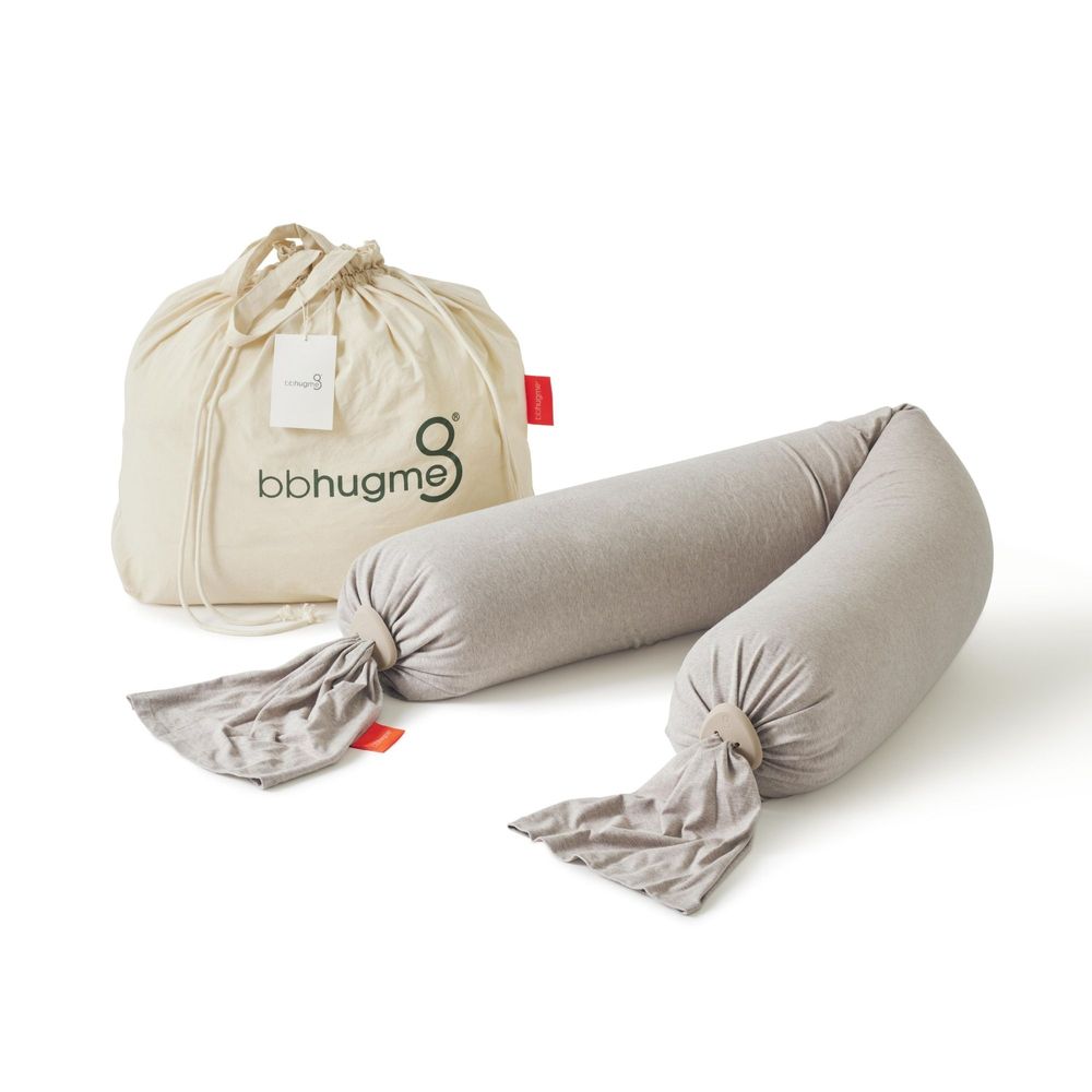 BBhugme - Organic Pregnancy Body Pillow - Seashell Beige
