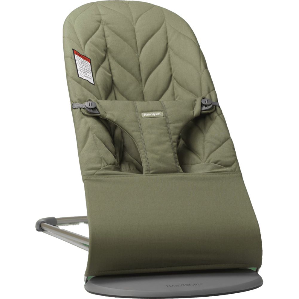 BabyBjorn - Bliss Woven Petal Quilt Baby Bouncer - Dark Green