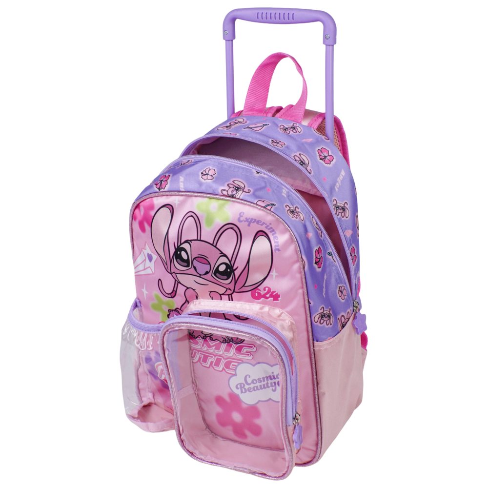 Disney - 3-In-1 Rolling Backpack With Water Bottle And Lunch Box - Angel