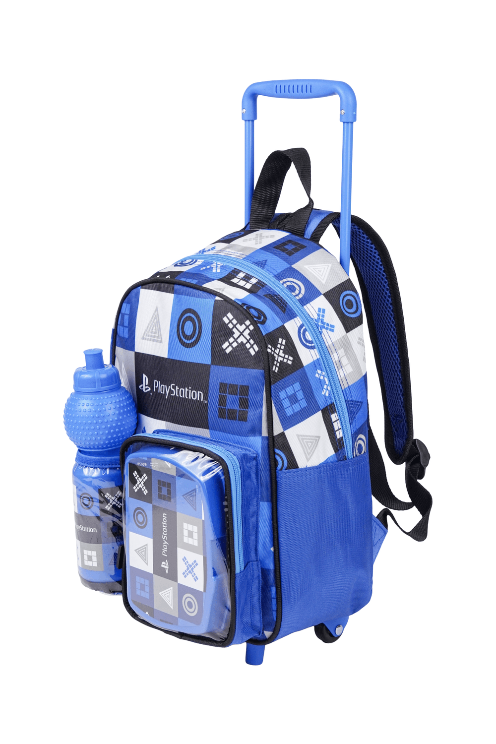 Sony - PlayStation 3-In-1 Kids Trolley Backpack With Lunch Box & Water Bottle Set - Blue