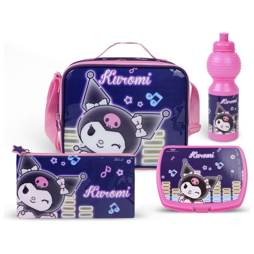 Sanrio- 5-In-1 School Backpack Set - Kuromi - 18-Inch