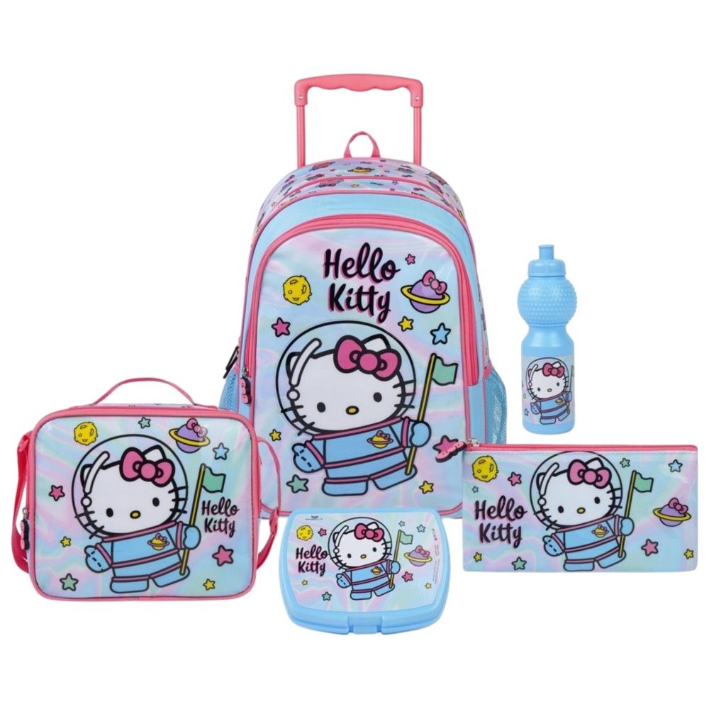 Sanrio - 5-In-1 School Trolley Set - Hello Kitty - 18-Inch