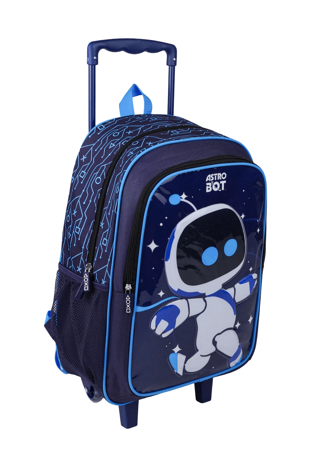 Sony - Astro Bot 5-In-1 Trolley Backpack, Lunch Box & Bag With Water Bottle & Pencil Case Set - Blue