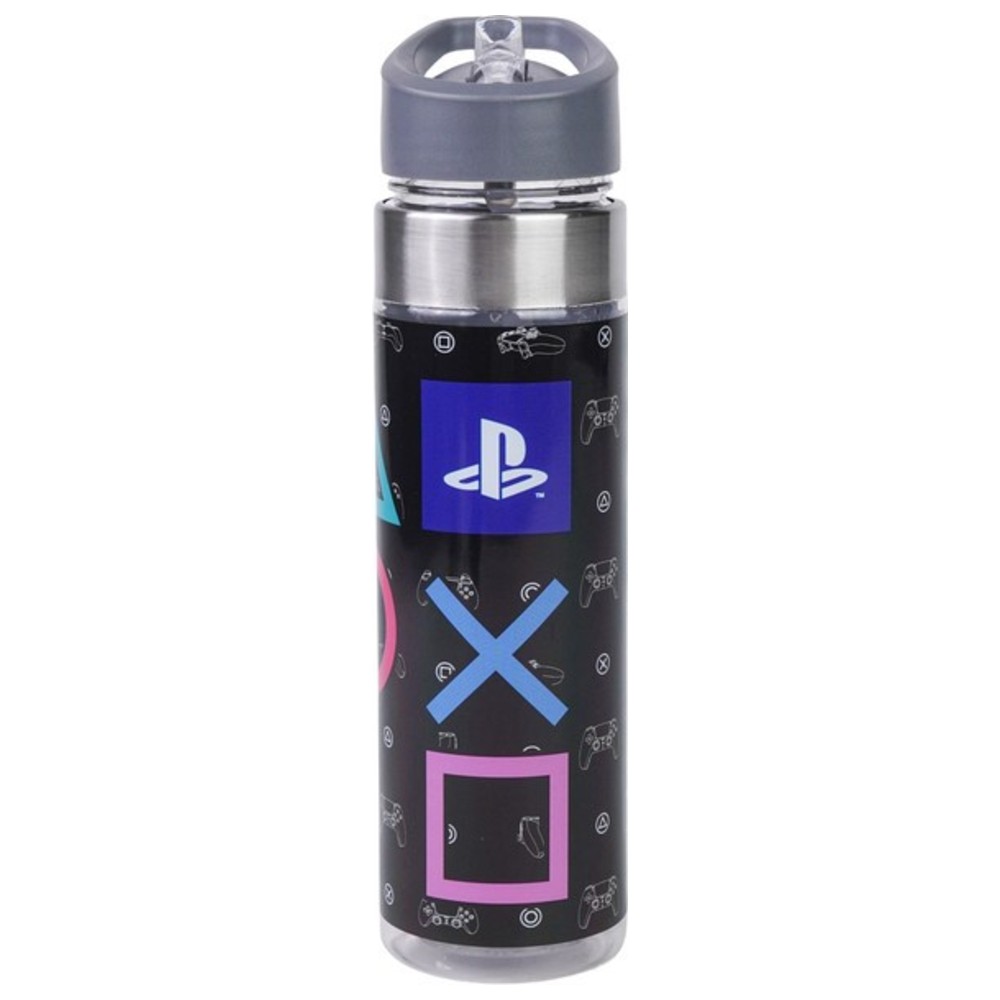 Sony - Regular Plastic Water Bottle With Straw Lid - PlayStation - 650 ml