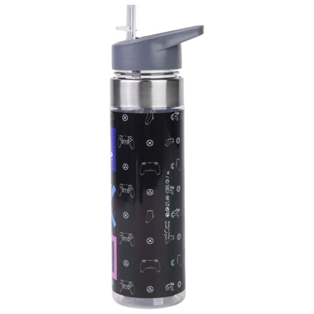 Sony - Regular Plastic Water Bottle With Straw Lid - PlayStation - 650 ml