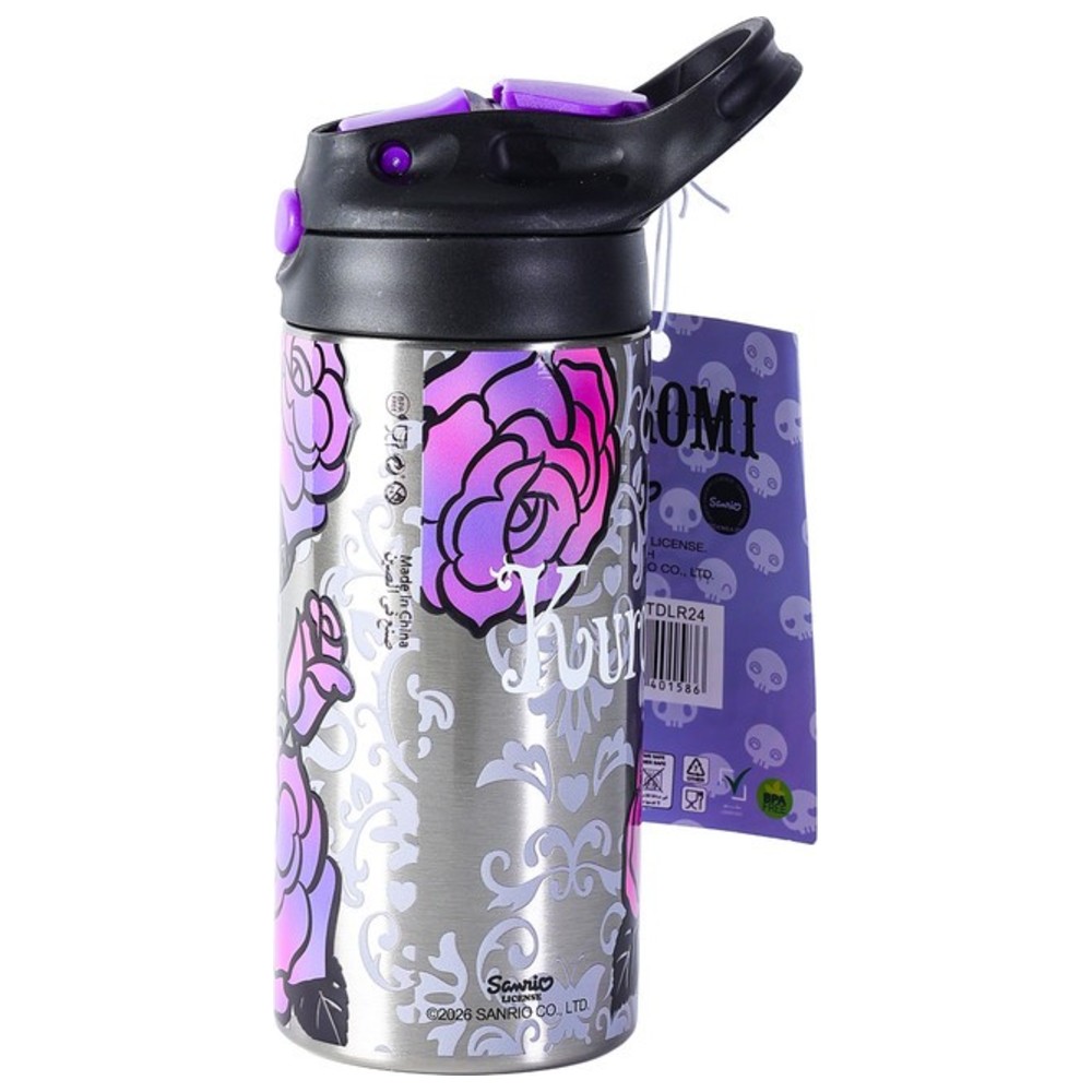 Sanrio - Stainless Steel Water Bottle - Kuromi - 500 ml