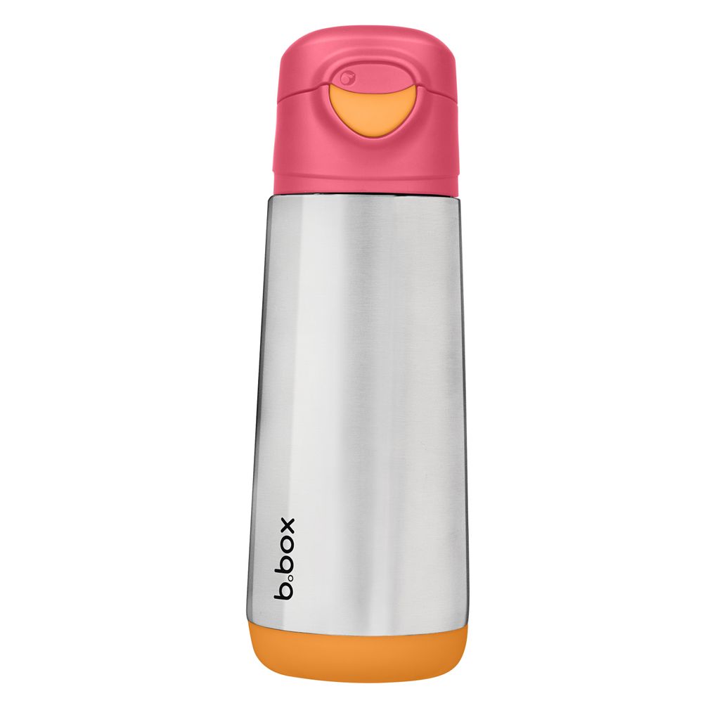 B.box - Hydratio Stainless Steel Spout Bottle - Strawberry Shake - 500ml