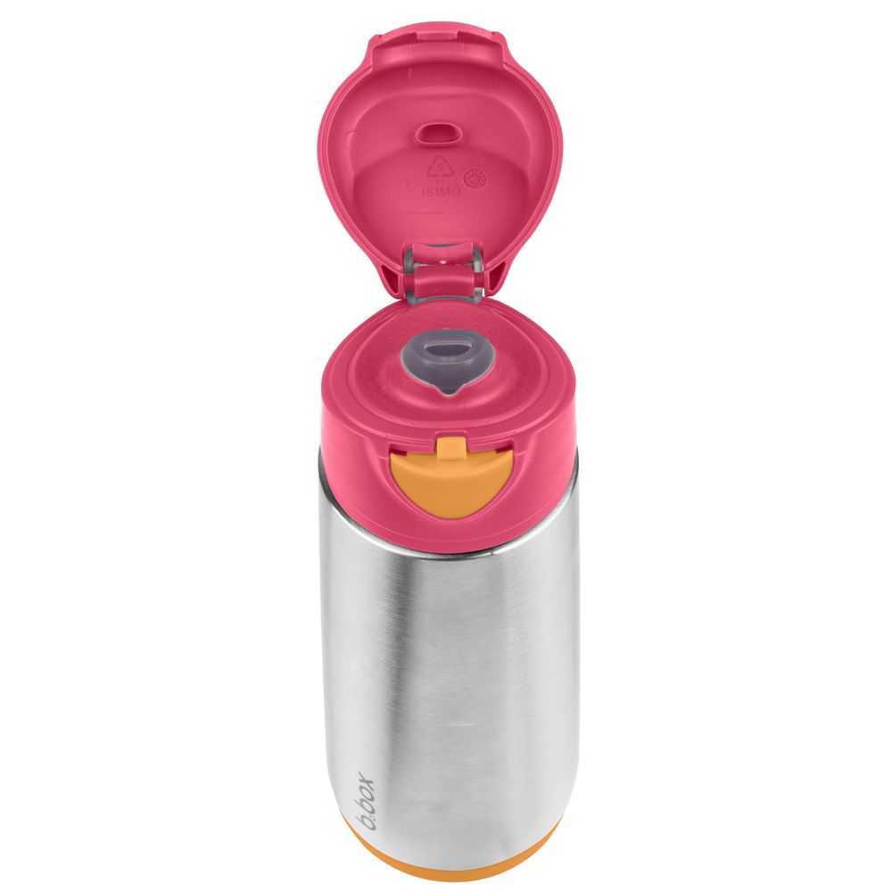 B.box - Hydratio Stainless Steel Spout Bottle - Strawberry Shake - 500ml