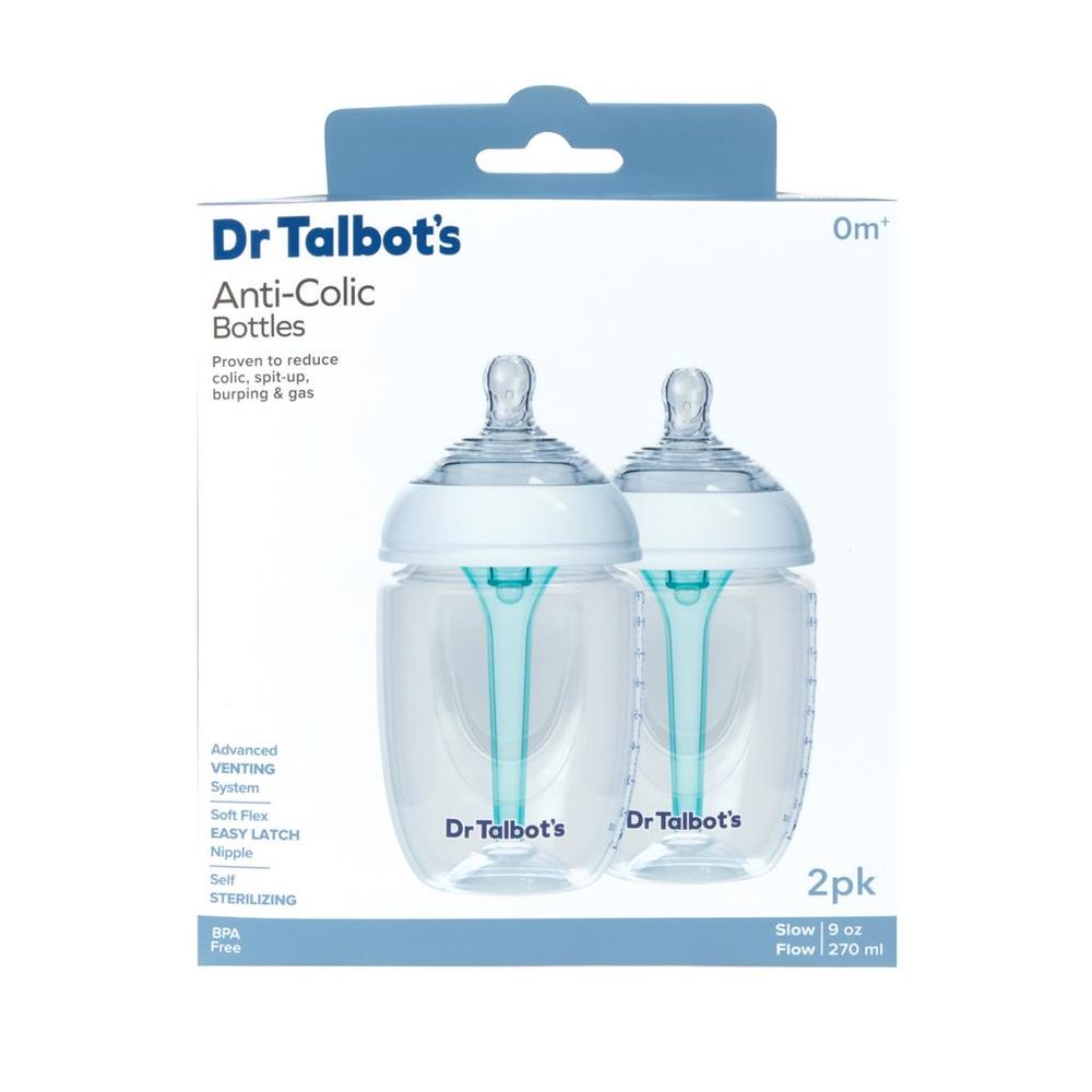 Dr. Talbot's - Anti-Colic Baby Feeding Bottles - 2 Pcs - 270 ml