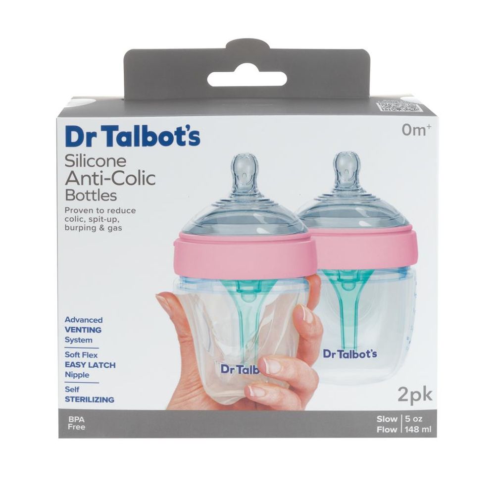 Dr. Talbot's - Anti Colic Bottles - Pink - 148 ml - 2 Pc Set