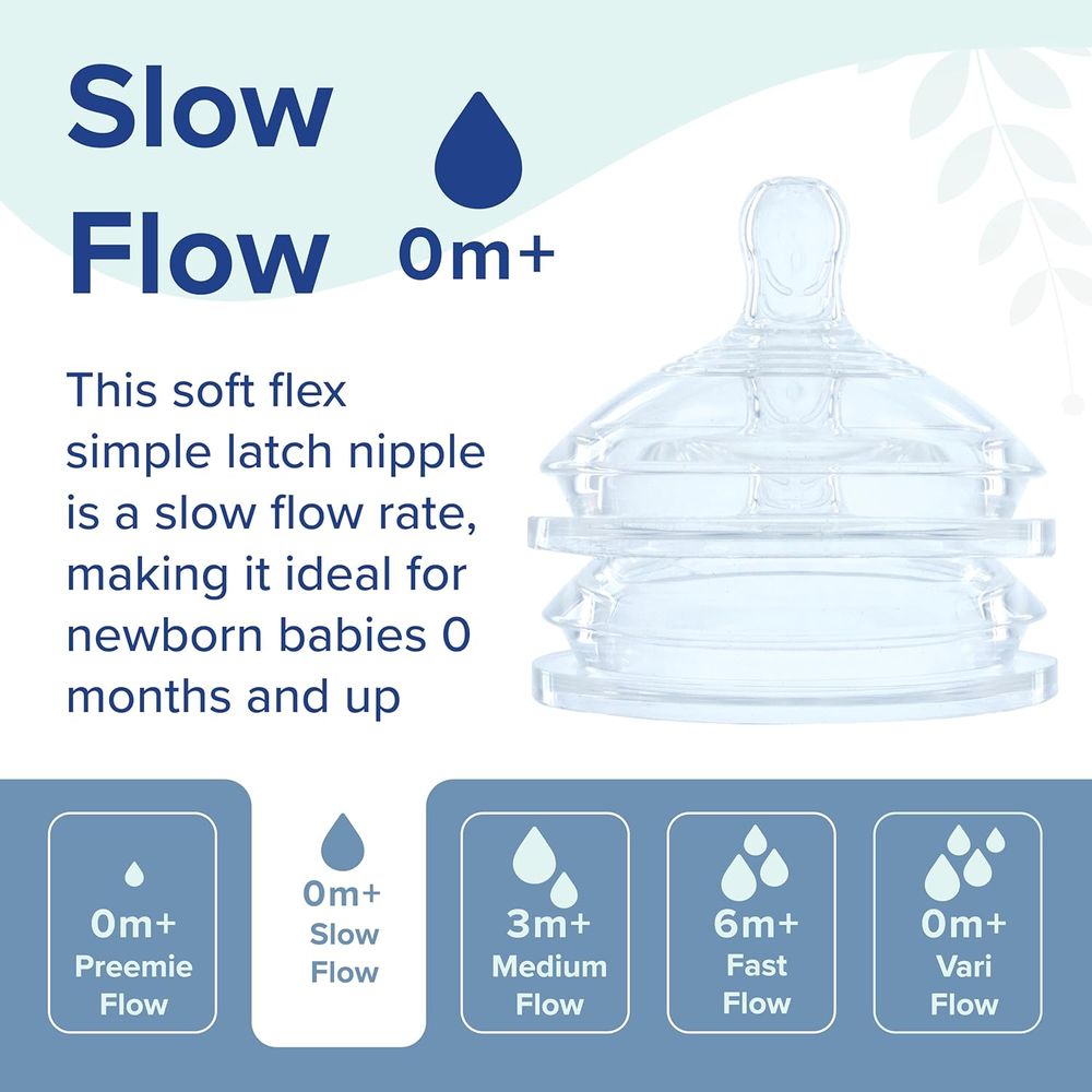 Dr. Talbot's - Slow Flow Silicone Replacement Nipples - 2 Pcs