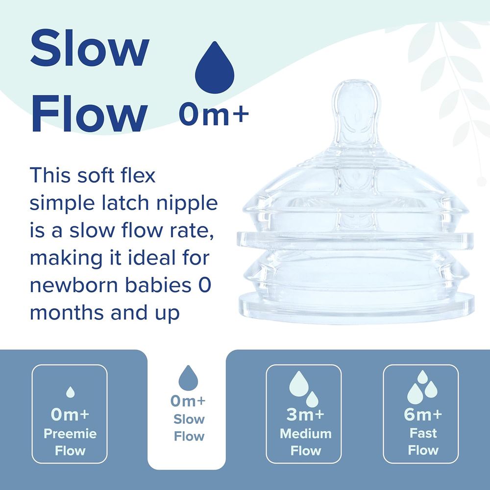 Dr. Talbot's - Slow Flow Silicone Feeding Bottle Nipples - 2 Pcs