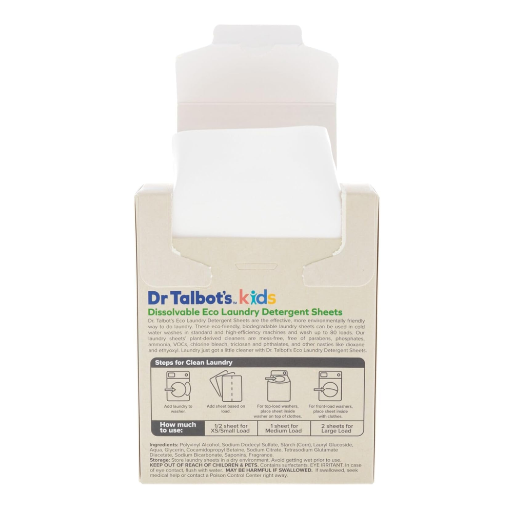 Dr. Talbot's - Baby Laundry Detergent Sheets - Fresh Scent - 40 Pcs
