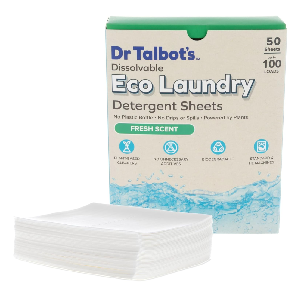 Dr. Talbot's - Laundry Detergent Sheets - Fresh Scent - 50 Pcs
