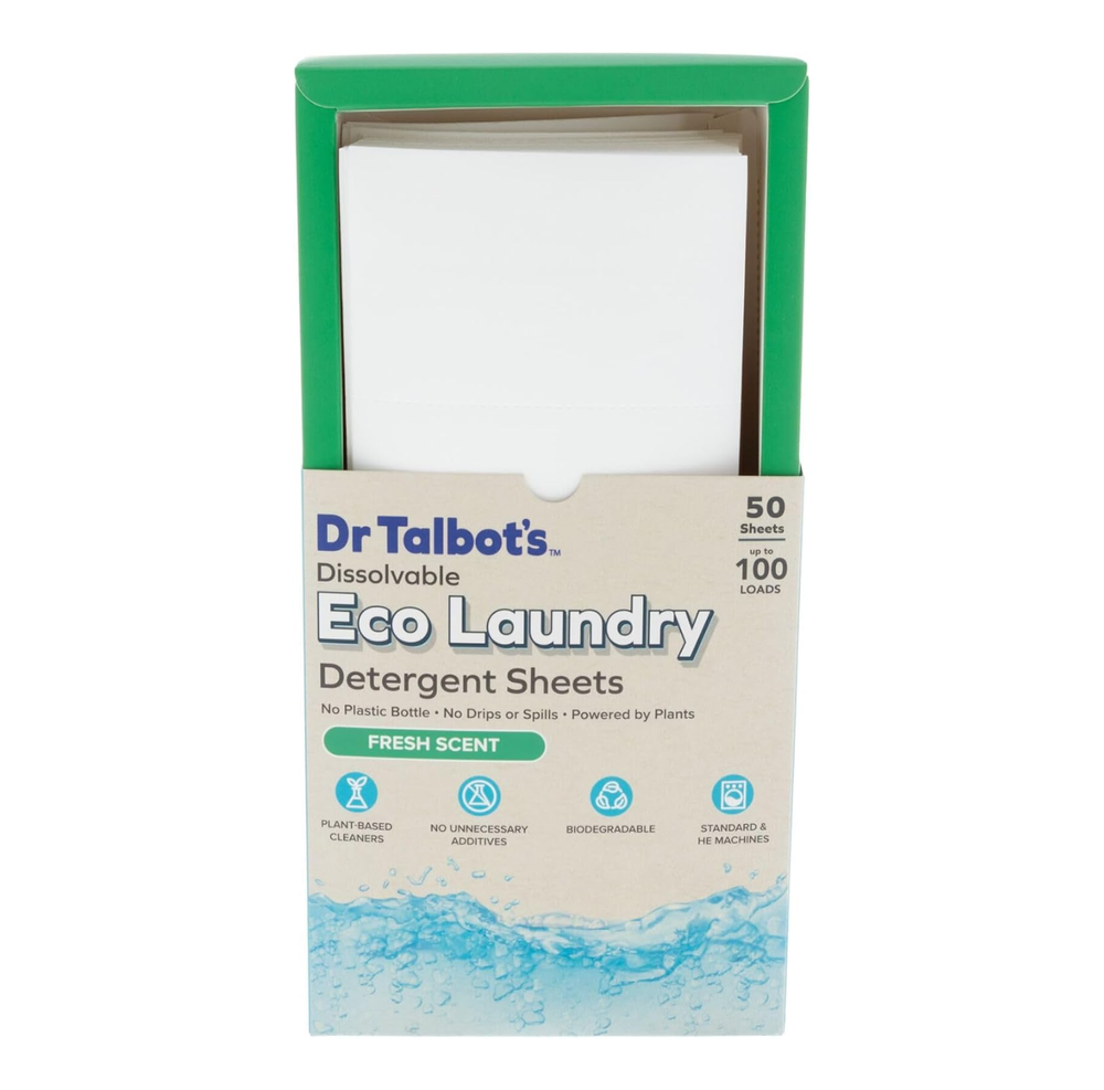 Dr. Talbot's - Laundry Detergent Sheets - Fresh Scent - 50 Pcs