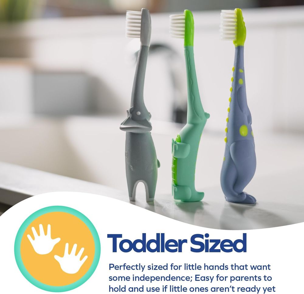 Dr. Talbot's - Soft Bristles Animal Toothbrush - Elephant - Grey