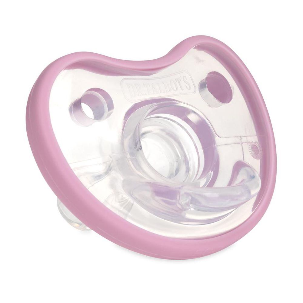 Dr. Talbot's - Flat Orthodontic Pacifiers - Aqua/Pink - Small - 2 Pc Set