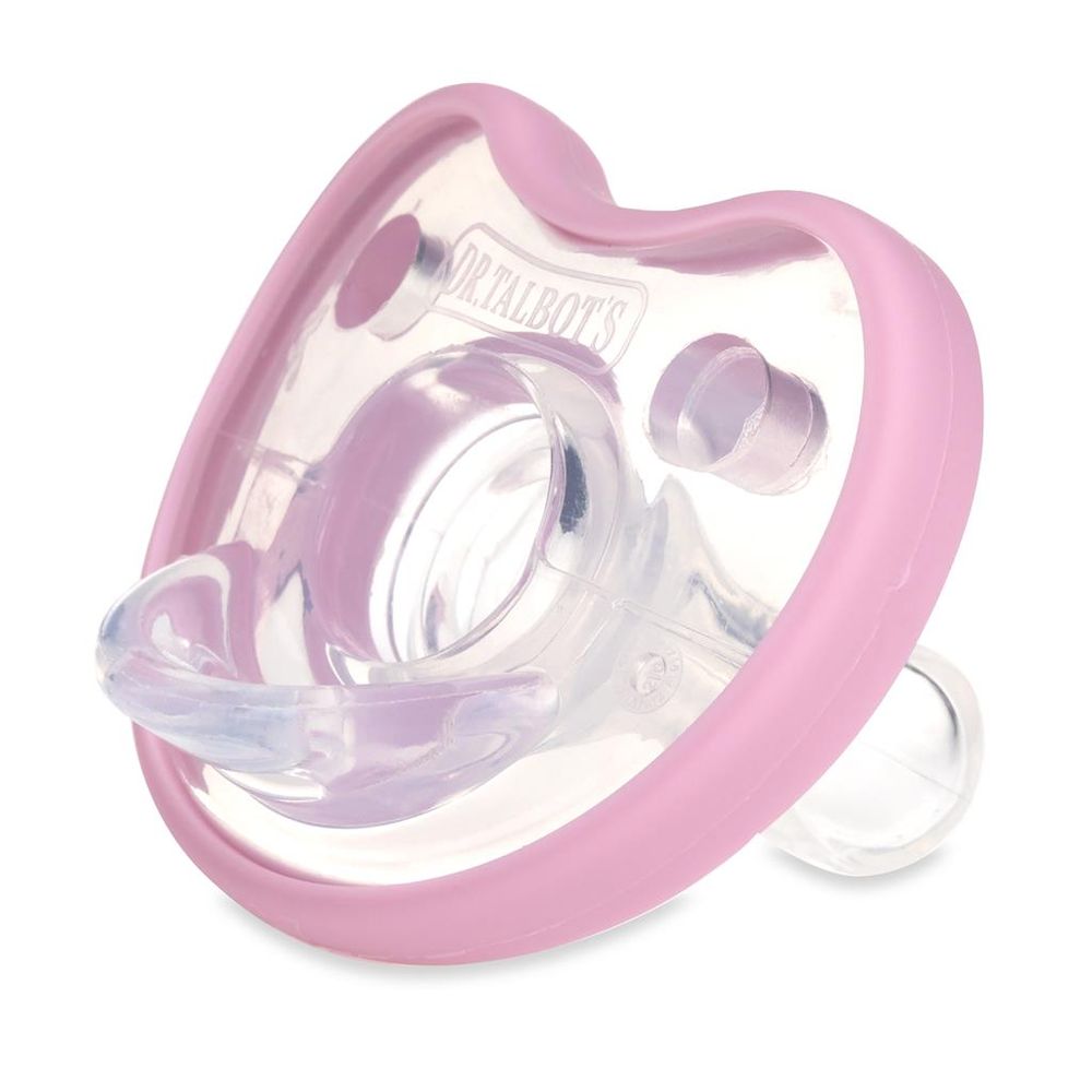 Dr. Talbot's - Flat Orthodontic Pacifiers - Aqua/Pink - Small - 2 Pc Set