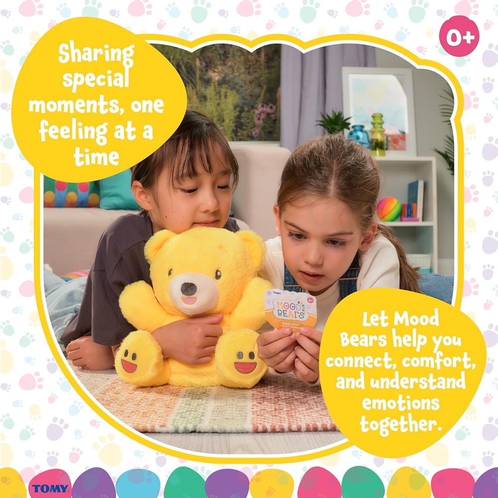 Lamaze - Mood Bears Happy Bear Plush Soft Toy - Yellow - 10-inch
