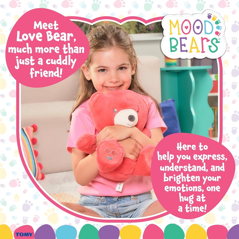 Lamaze - Mood Bears Love Bear Plush Soft Toy - Red - 10-inch