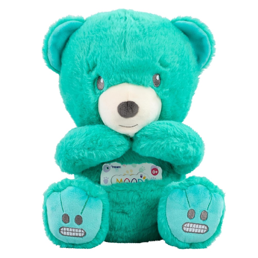 Lamaze - Mood Bears Nervous Bear Plush Soft Toy - Calming Teal - 10-inch