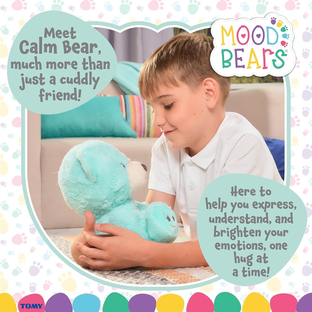 Lamaze - Mood Bears Calm Bear Plush Soft Toy - Teal - 10-inch