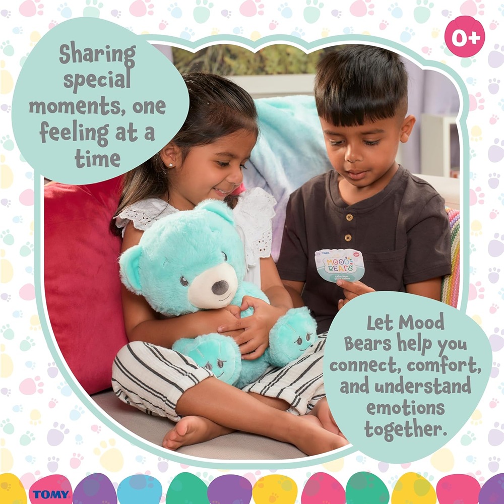 Lamaze - Mood Bears Calm Bear Plush Soft Toy - Teal - 10-inch