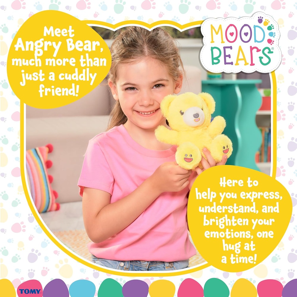 Lamaze - Mood Bears Happy Bear Plush Soft Toy - Yellow - 7-inch
