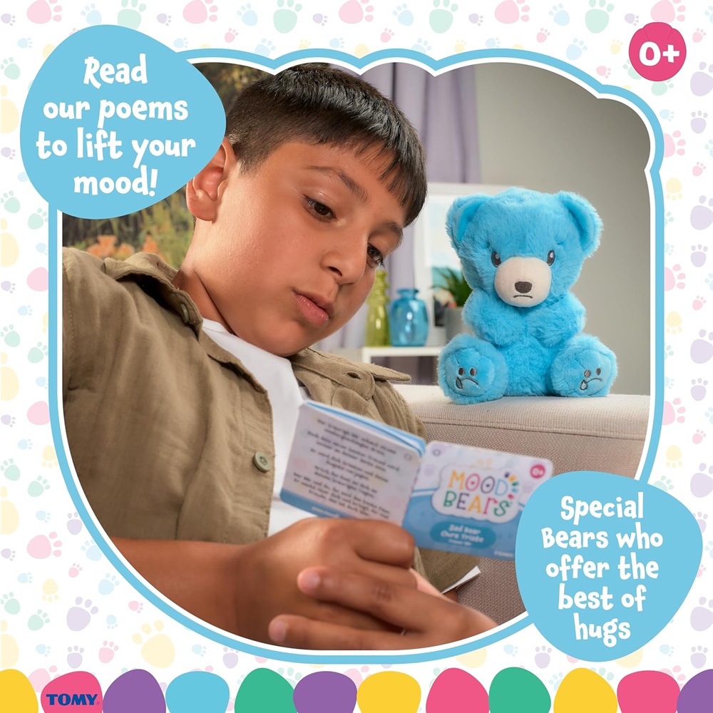 Lamaze - Mood Bears Sad Bear Plush Soft Toy - Light Blue - 7-inch