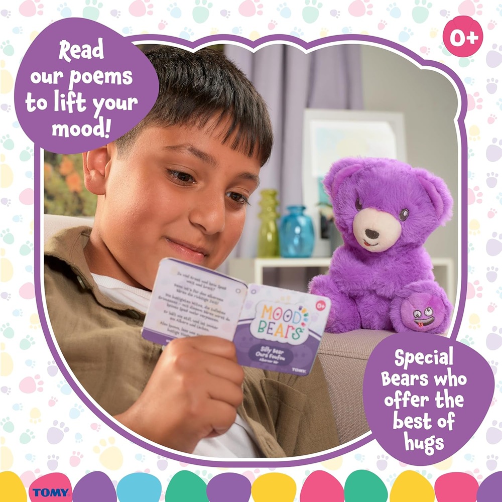 Lamaze - Mood Bears Silly Bear Plush Soft Toy - Purple - 7-inch