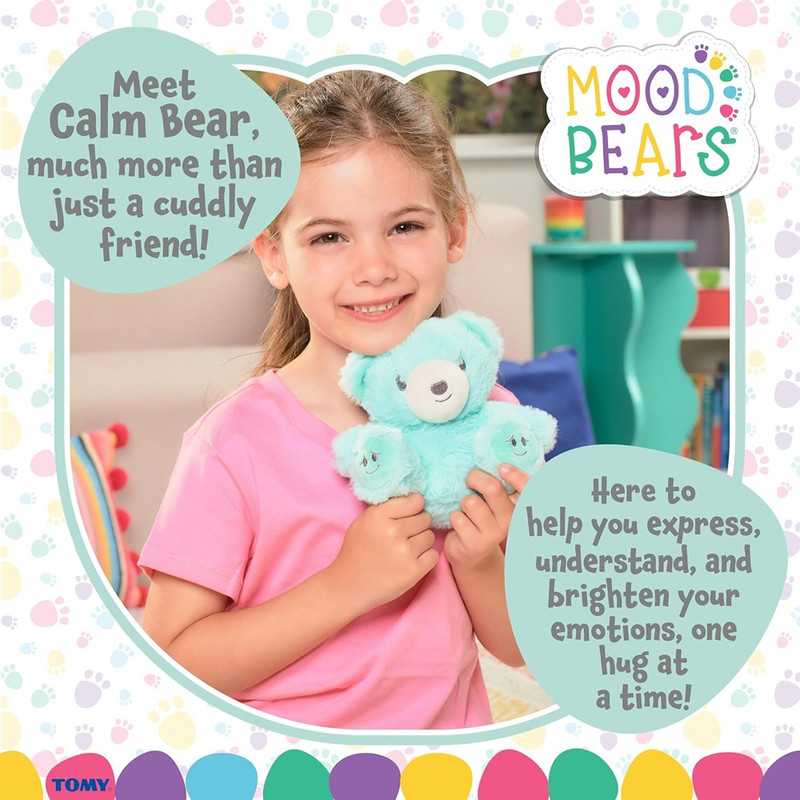 Lamaze - Mood Bears Calm Bear Plush Soft Toy - Teal - 6.69-inch